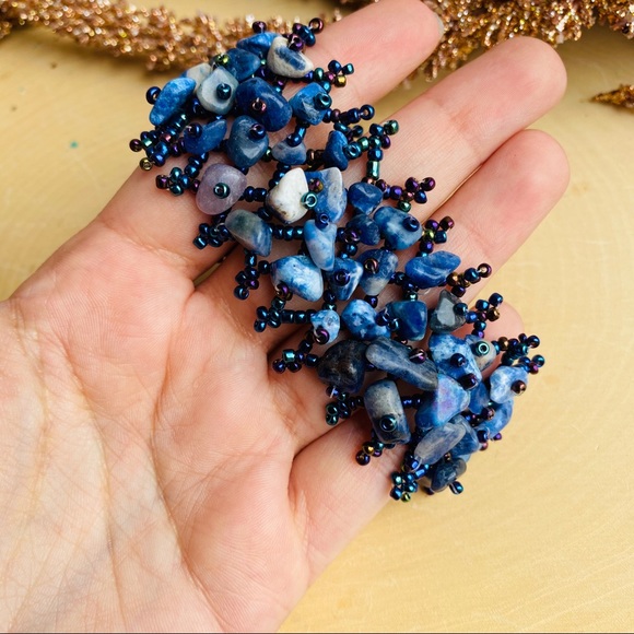 Lapis Lazuli Gemstone Beaded Handmade Bracelet - Picture 4 of 6